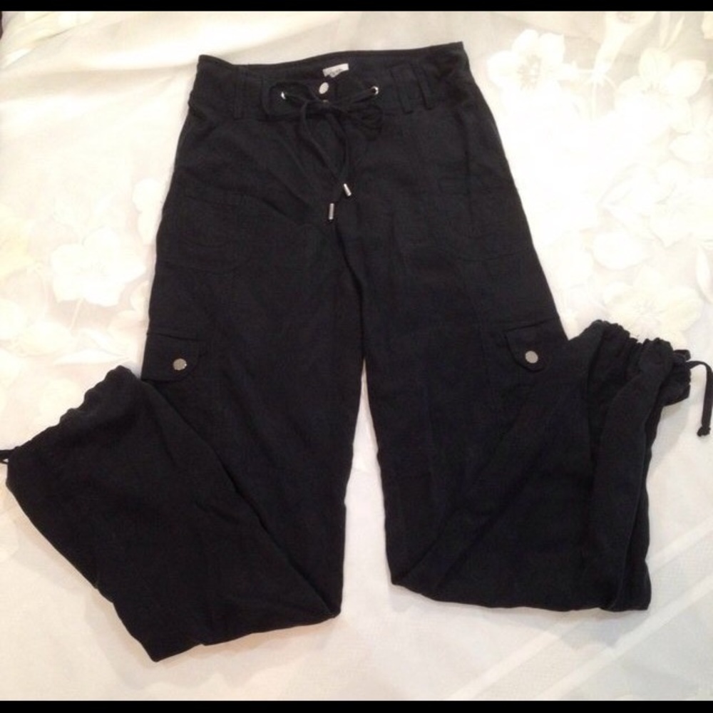 Cache Silky Black Parachute Pants - Picture 2 of 4